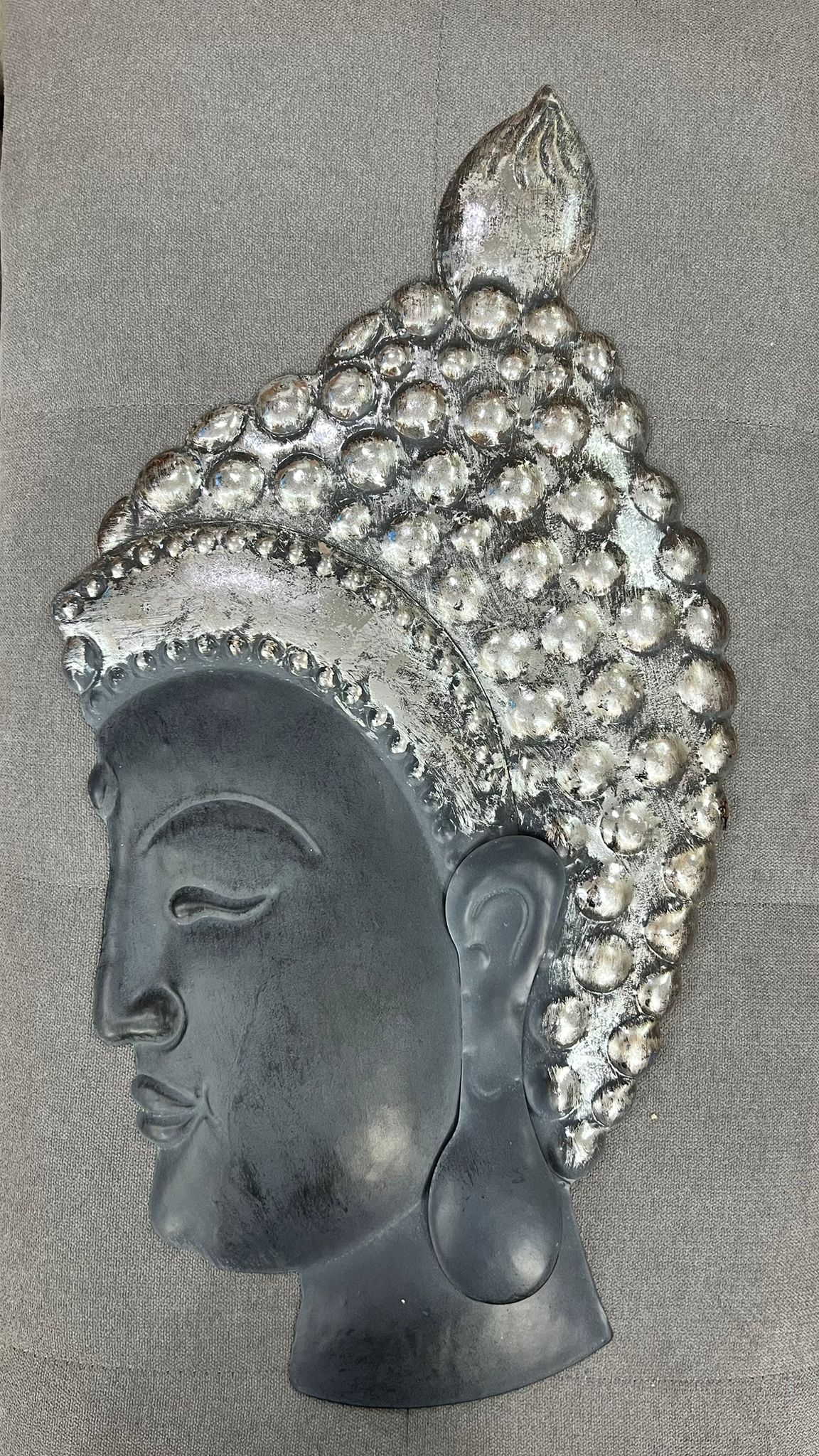 624-001 Figura Buda decorativa plata 624-001 Figura Buda decorativa plata